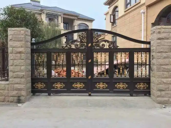 铝艺大门驻马店别墅庭院大门柱子铝艺庭院大门