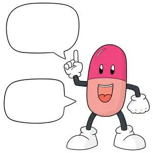 向量集的药胶囊卡通照片