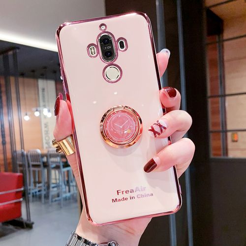 华为mate9手机壳创意时钟指环支架mate 9电镀全包防摔软壳潮牌网红