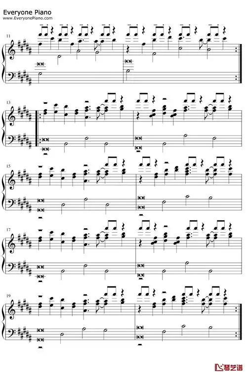 his theme钢琴谱-tobyfox-undertale背景音乐2