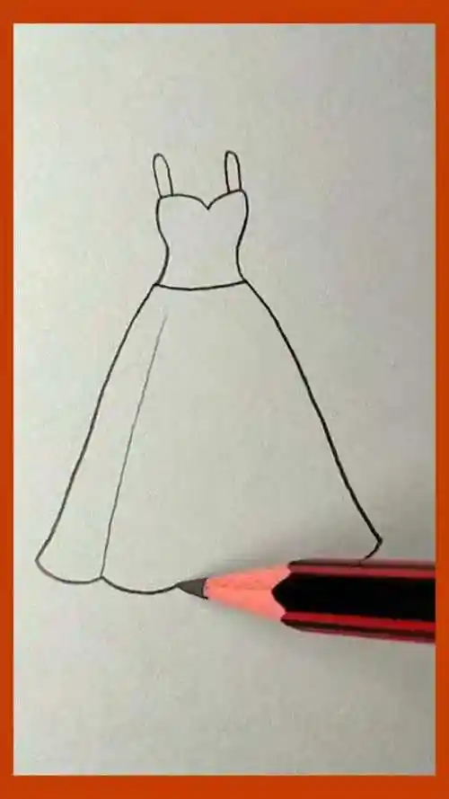 简易画,教你画一个简单漂亮的公主裙