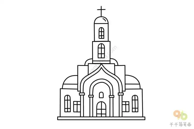 教堂简笔画图片大全  简单又好画