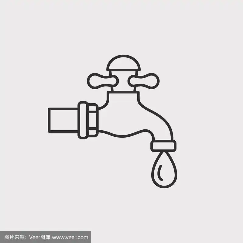 带水滴的水龙头