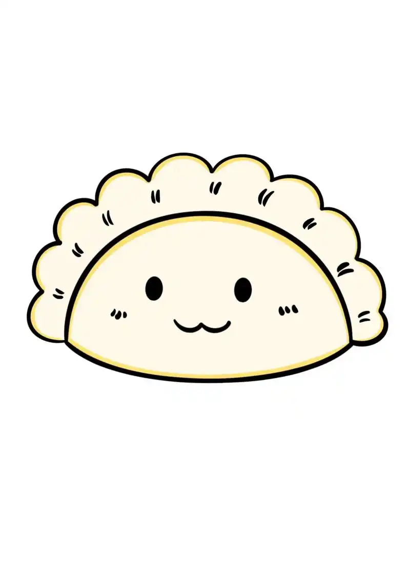 一起学画画 #简笔画 #一学就会系列 #育儿简笔画 #饺子 - 抖音