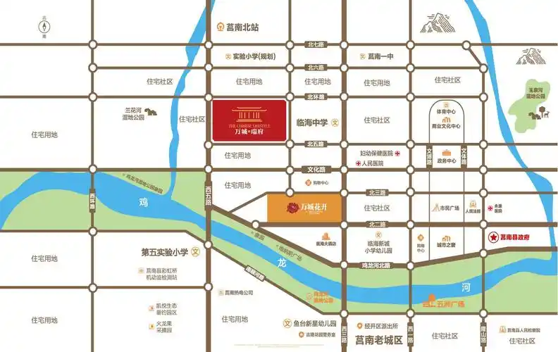 莒南万城瑞府 尚未公布 莒南县临海新城西五路与新区五路交汇(临海