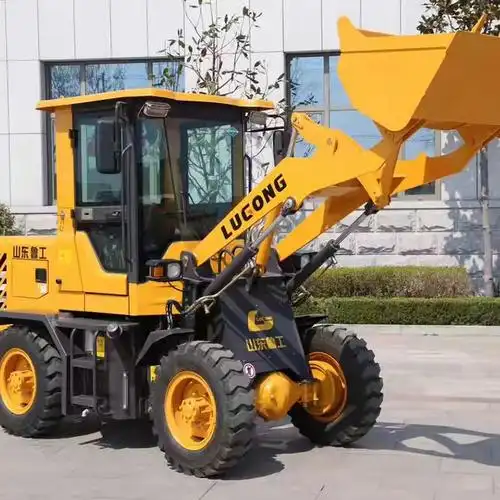 鲁工930轮式矿道装载机 建筑工地四驱小铲车 养殖场废纸抓包机