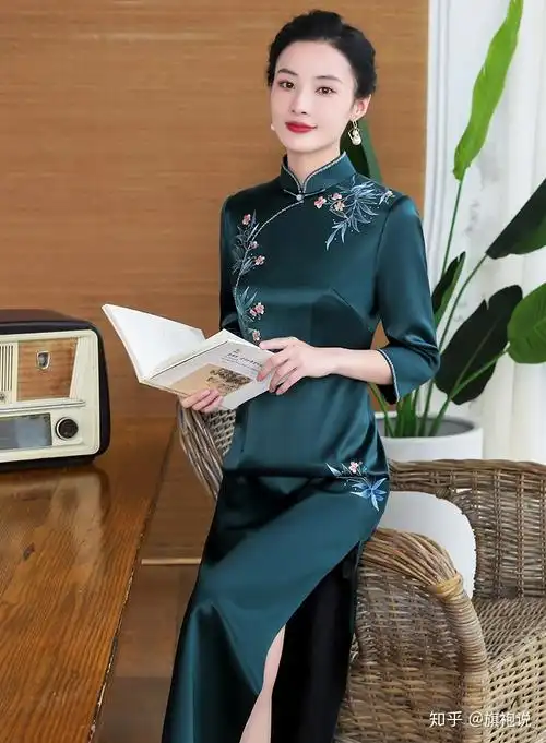 桑蚕丝旗袍裙,活色生香,独显女人味
