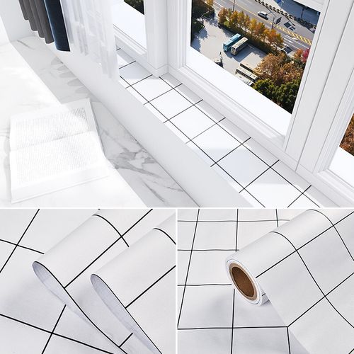 窗框改色 窗台贴纸防水防晒自粘大理石纹墙贴飘窗台面窗框包边装饰