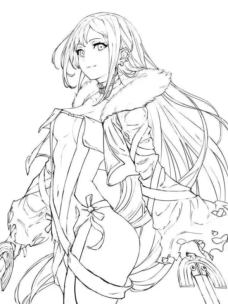 绘画素材你想要的战斗风线稿临摹素材,在这里!