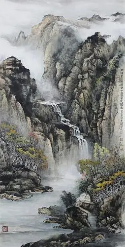 大气磅礴的山水画