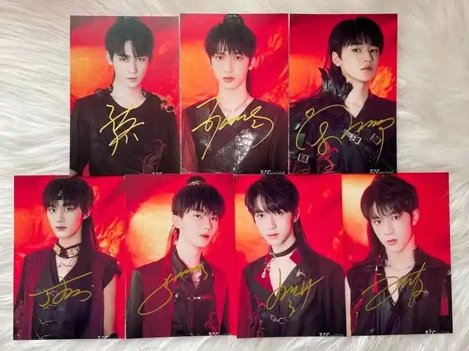 tnt签名照 时代少年团笔签名照片保真无印刷 刘耀文宋亚轩签名 文2