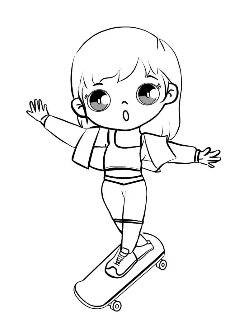 q版人物线稿速写简笔画练习合集(初级篇3)