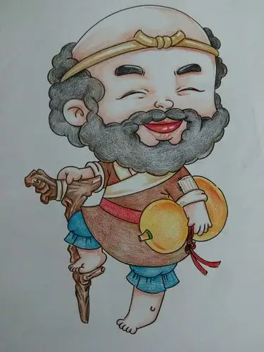 彩铅上色铁拐李