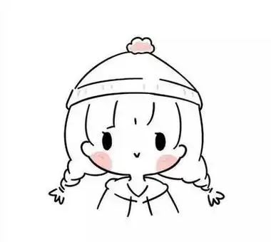 高清可爱的简笔画女孩网红头像图片爱娃简笔画