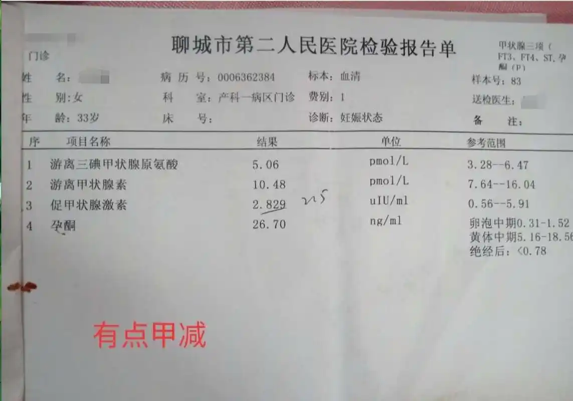 最近有不少孕妇患者问我促甲状腺激素正常值应该多少?