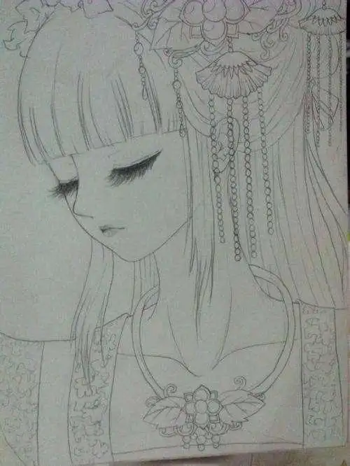 侧面画古代人物简笔画古代人物简笔画小宫女古代美女简笔画大全_古代