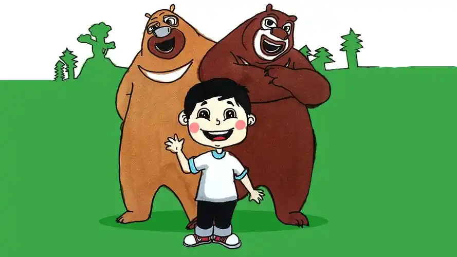 白白侠画画秀:熊出没简笔画 熊大熊二变身自拍狂魔