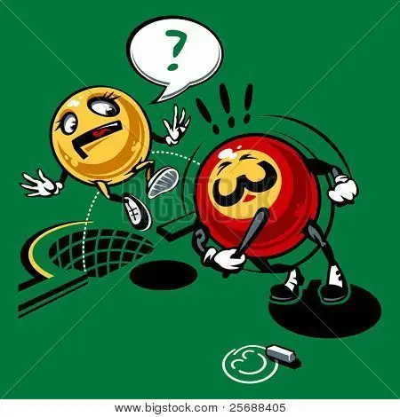 台球球.漫画创作.矢量插图 (eps 诉 8.0)