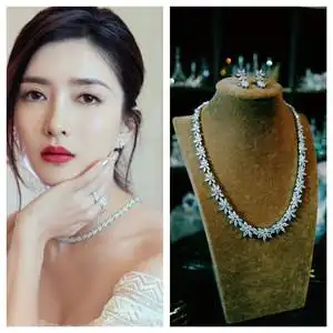 江疏影同款项链耳环