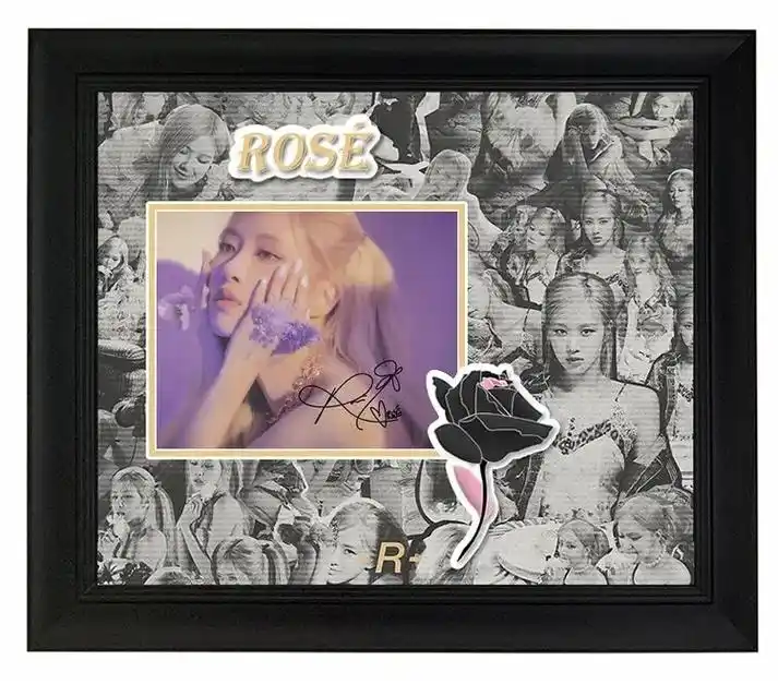 朴彩英 #rose 亲笔签名照片裱框 含证书 blackp - 抖音