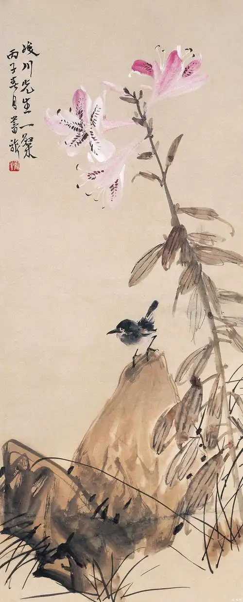 【转载】当代画家张书旗花鸟画欣赏