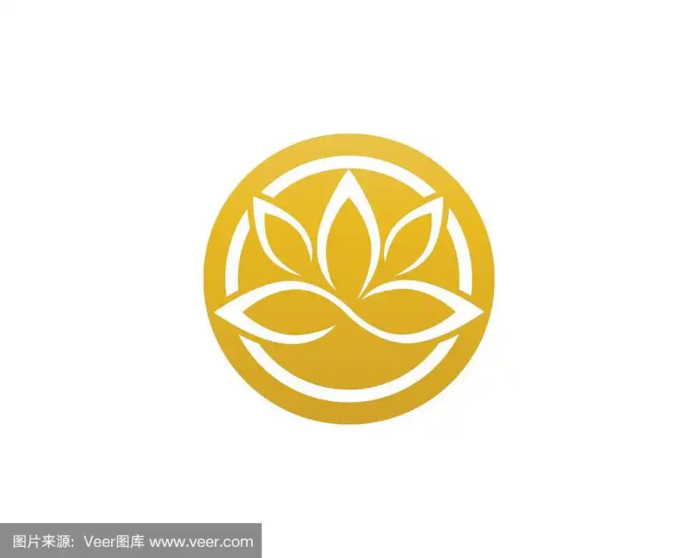 莲花是健康,水疗和瑜伽的标志.矢量图