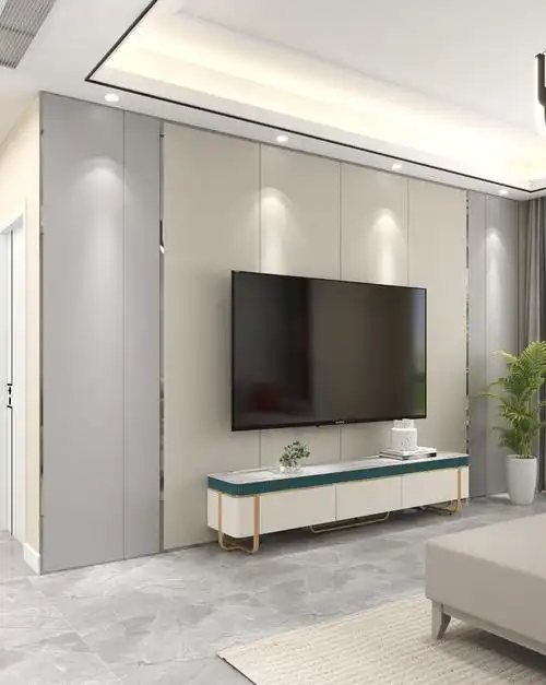 在灯槽的边侧做了一圈黑色的钛金线条,看上去很是整体,在中间的顶面做