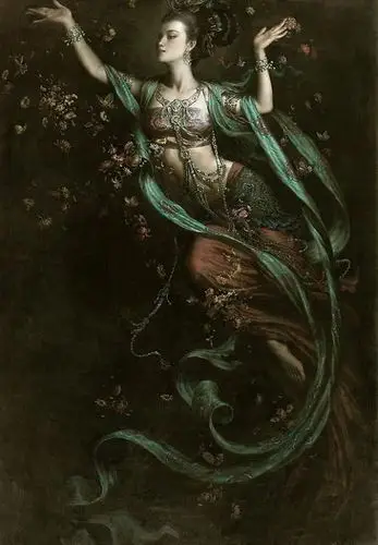 敦煌飞天图图片