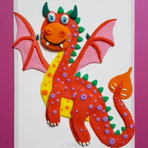 动物粘土浮雕画萌萌哒