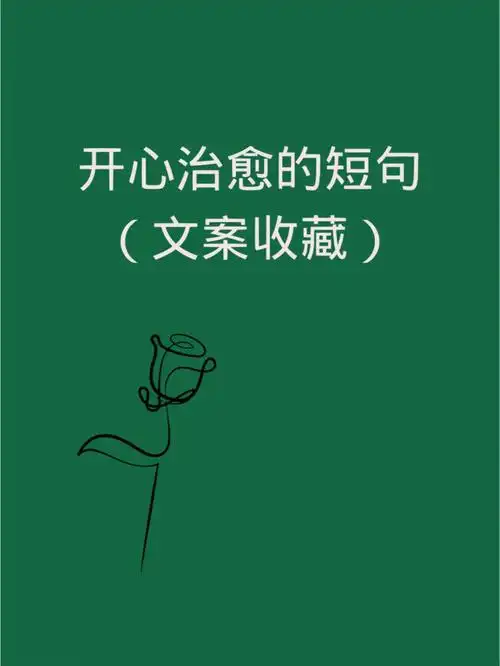 好句摘抄分享  #短句文案  #朋友圈文案  #开心文案  #治愈系文父