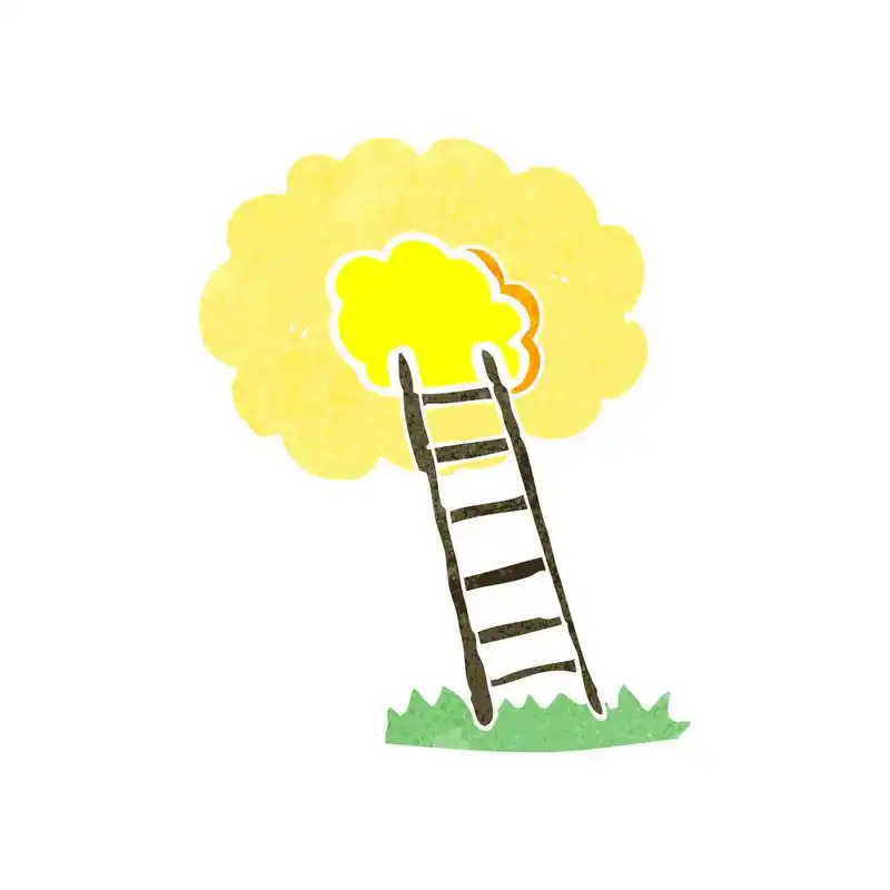 复古卡通到天堂的阶梯