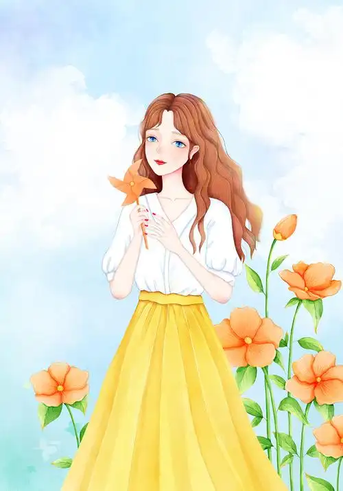 小清新少女插画