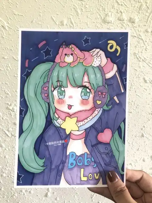 25100q版动漫女生人物附线稿