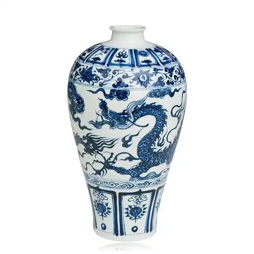 景德皇窑 仿元青花云龙纹梅瓶