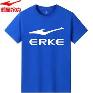 鸿星尔克夏季新款短袖t恤男宽松半袖纯棉体恤衫圆领潮流大码上衣