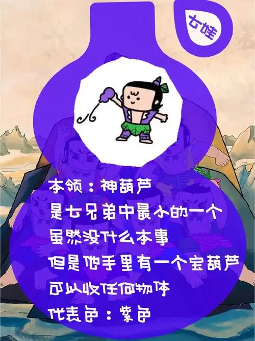 葫芦兄弟系列七娃紫娃