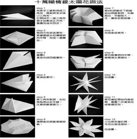 太阳花的折法 - 蘑菇街