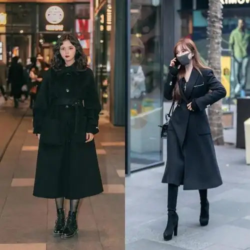 冬天穿黑色大衣,多配这7组"内搭",时髦大方,还能提气质