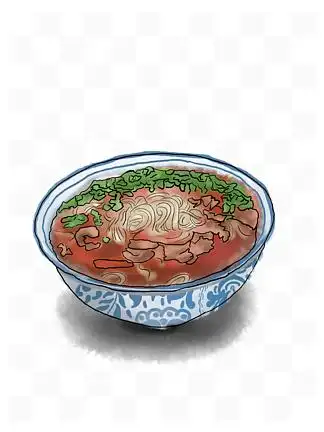 水墨风拉面手绘元素素材