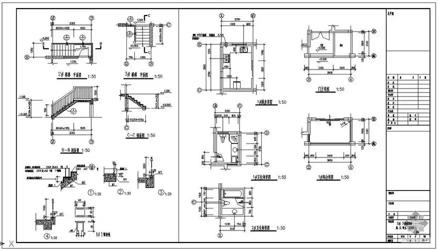[施工图]某四层框架结构别墅建筑结构图