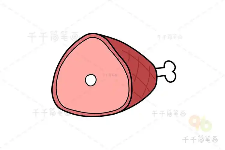 火腿简笔画