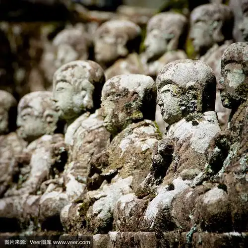 日本,雕像,石头,地藏菩萨,选择对焦