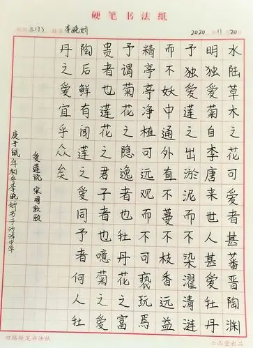 李婉娇    书《爱莲说》