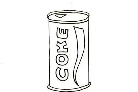 可乐和雪碧的简笔画