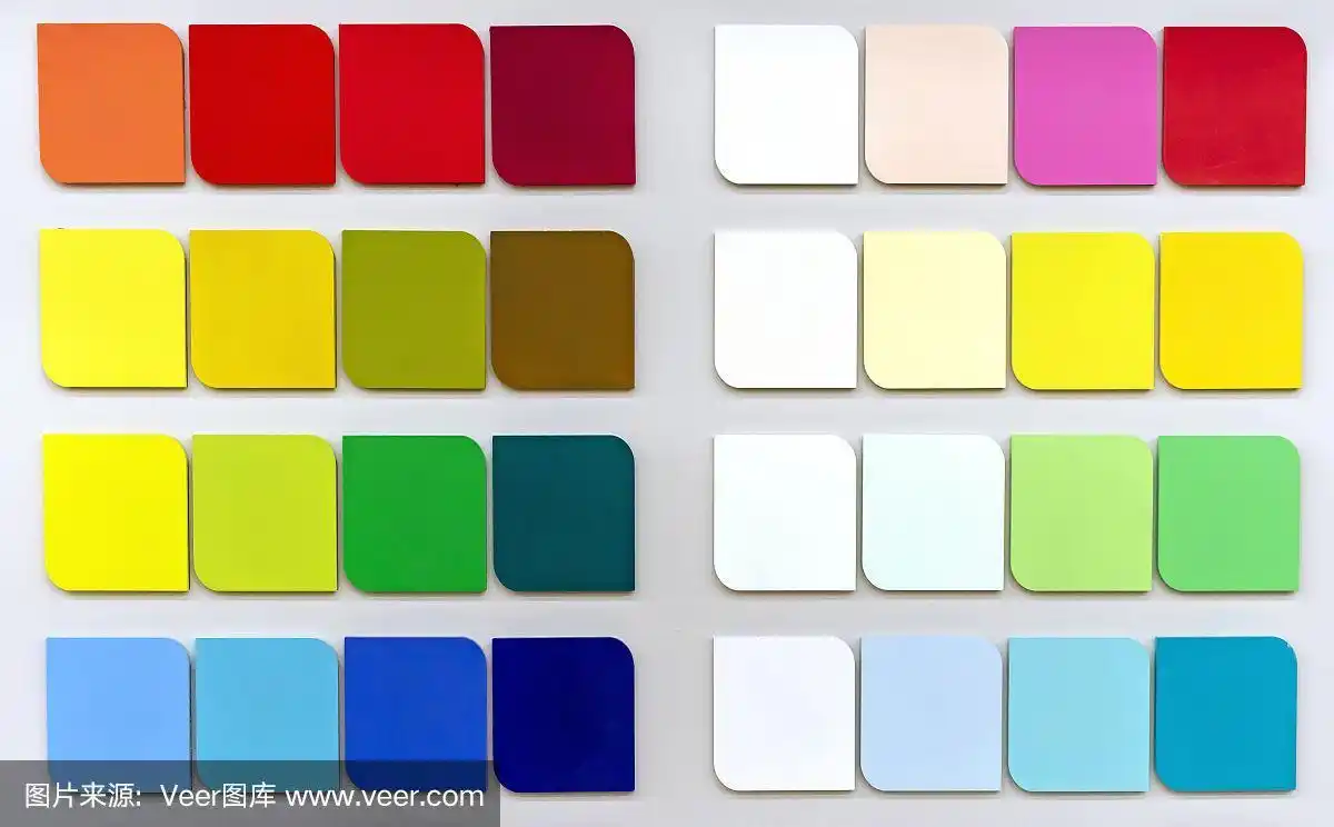 Сolor调色板选择织物或油漆.背景色板.