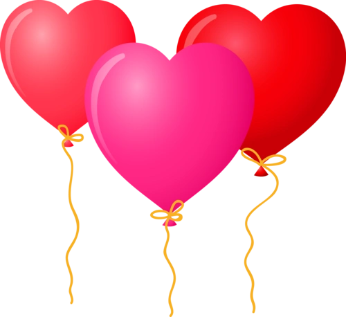 情人节红色心形气球图片