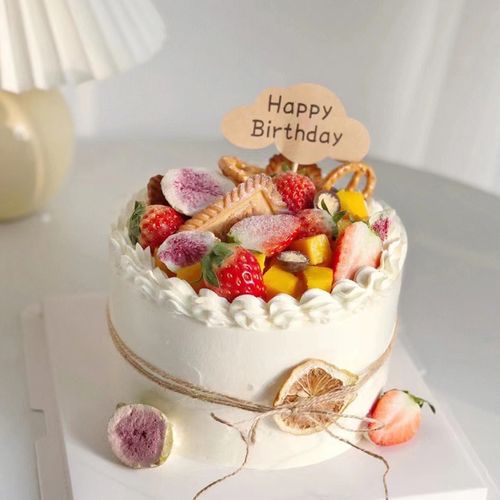 森系田园风蛋糕装饰插牌牛皮纸横幅插旗插件小清新水果甜品台装扮