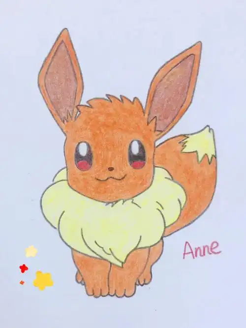 伊布简笔画卡通动漫宝贝宠物小精灵画