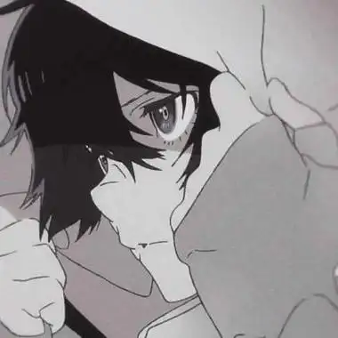 男生黑白头像动漫冷酷忧伤背影