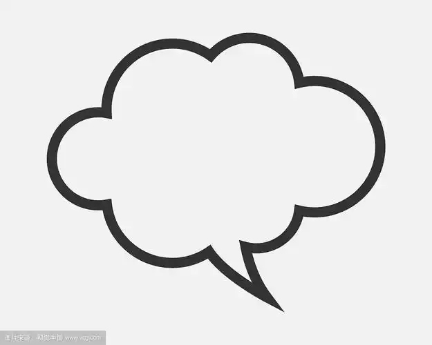 说话气泡语音图标空白空气泡